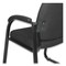 Alera Genaro Series 25 in. x 24.80 in. x 33.66 in. Fabric Half-Back Sled Base Guest Chair - Black